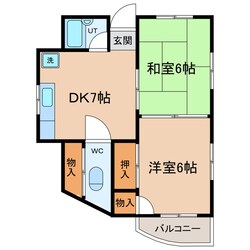 徳島駅 徒歩20分 2階の物件間取画像